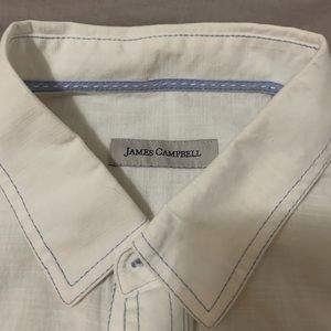 James Campbell White Collared Shirt - XXL